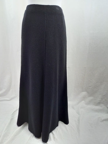 Claudia Strater Black Wool Blend A-Line Maxi Skirt - Size UK 16