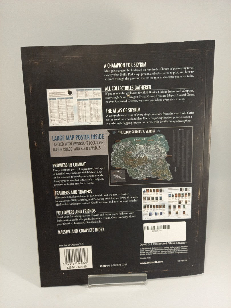 Skyrim: The Elder Scrolls V - Official Game Guide Book with Map Posters