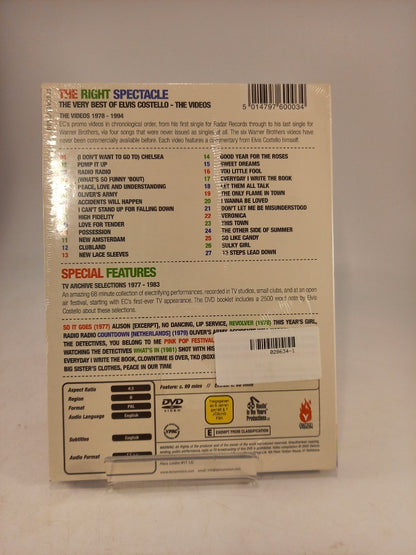 The Right Spectacle The Very Best Of Elvis Costello - The Videos DVD New & Sealed