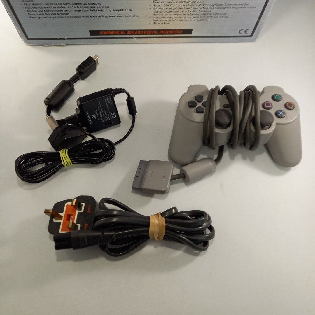 Sony PlayStation 1 PS1 Console Controller + Cables Included Original Packaging Good