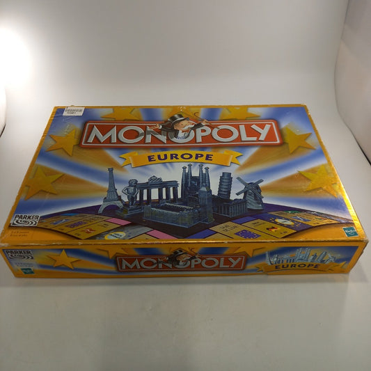 Monopoly Europe Edition 2003 Hasbro Retro Complete Good