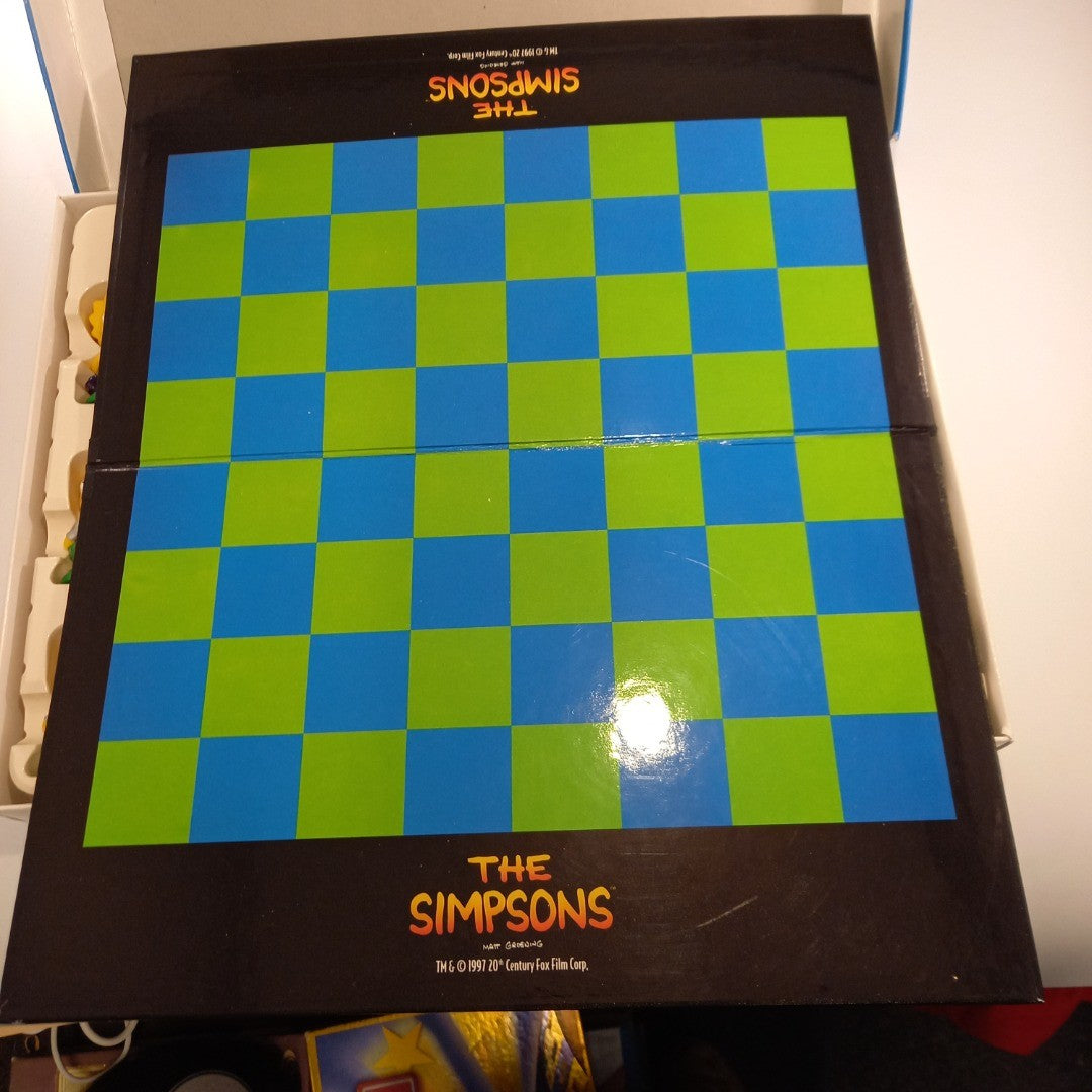 The Simpsons 3D Chess Board Game Vintage 1991 Complete Good