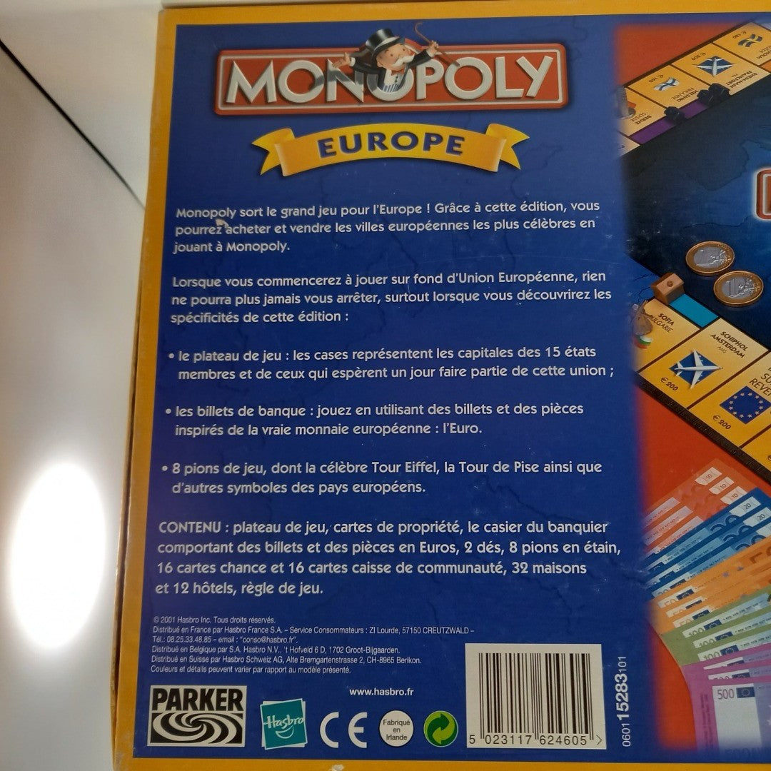 Monopoly Europe Edition 2003 Hasbro Retro Complete Good