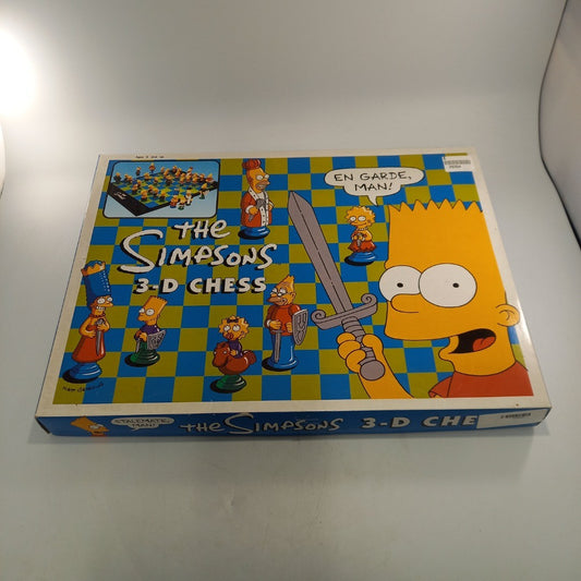 The Simpsons 3D Chess Board Game Vintage 1991 Complete Good