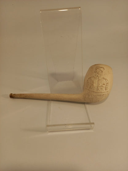 Donovan Embossed White Clay Smoking Pipe Vintage