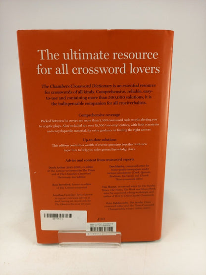 The Chambers Crossword Dictionary 4th Edition Hardback VGC