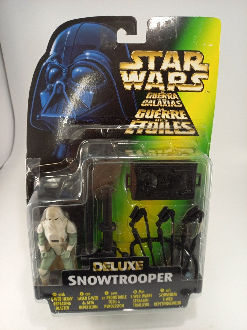 Star Wars Deluxe Figure Luke Skywalker & Snow Trooper 1996 Kenner New + Defects