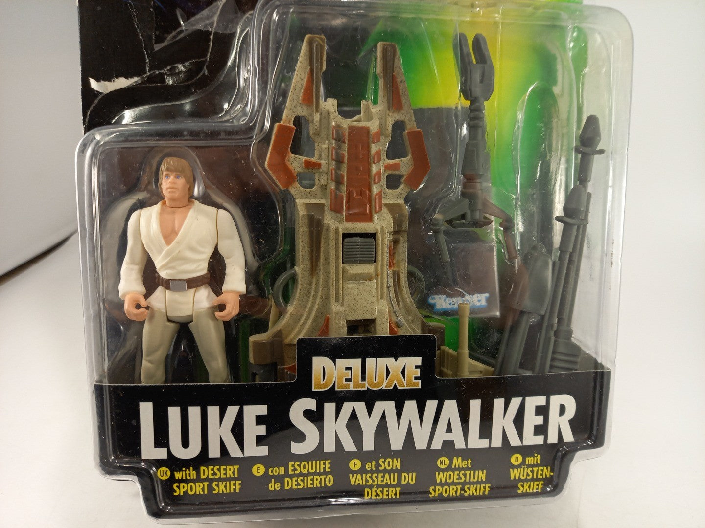 Star Wars Deluxe Figure Luke Skywalker & Snow Trooper 1996 Kenner New + Defects