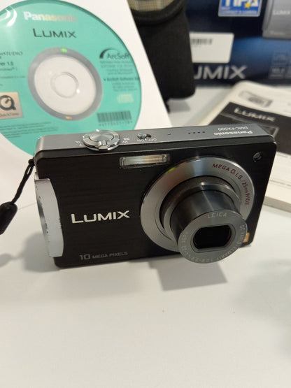 Panasonic Lumix DMC FX500 Black Compact Digital Camera 10.1MP - Tested & Working