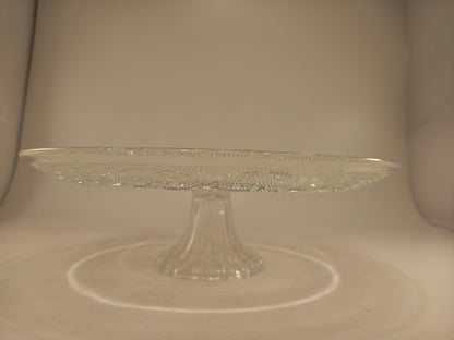 Classic Style Glass Cake Stand 25cm Vintage Retro Shabby Chic VGC