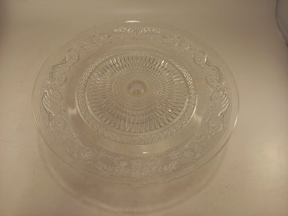 Classic Style Glass Cake Stand 25cm Vintage Retro Shabby Chic VGC