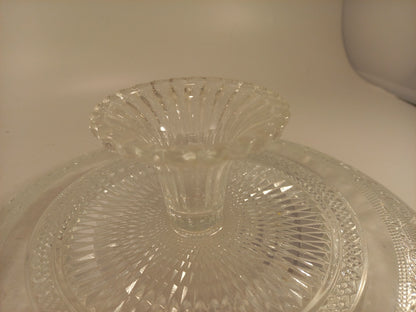 Classic Style Glass Cake Stand 25cm Vintage Retro Shabby Chic VGC