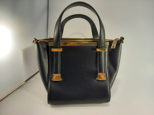 Ted Baker Marena Black Leather Bucket Handbag Small VGC