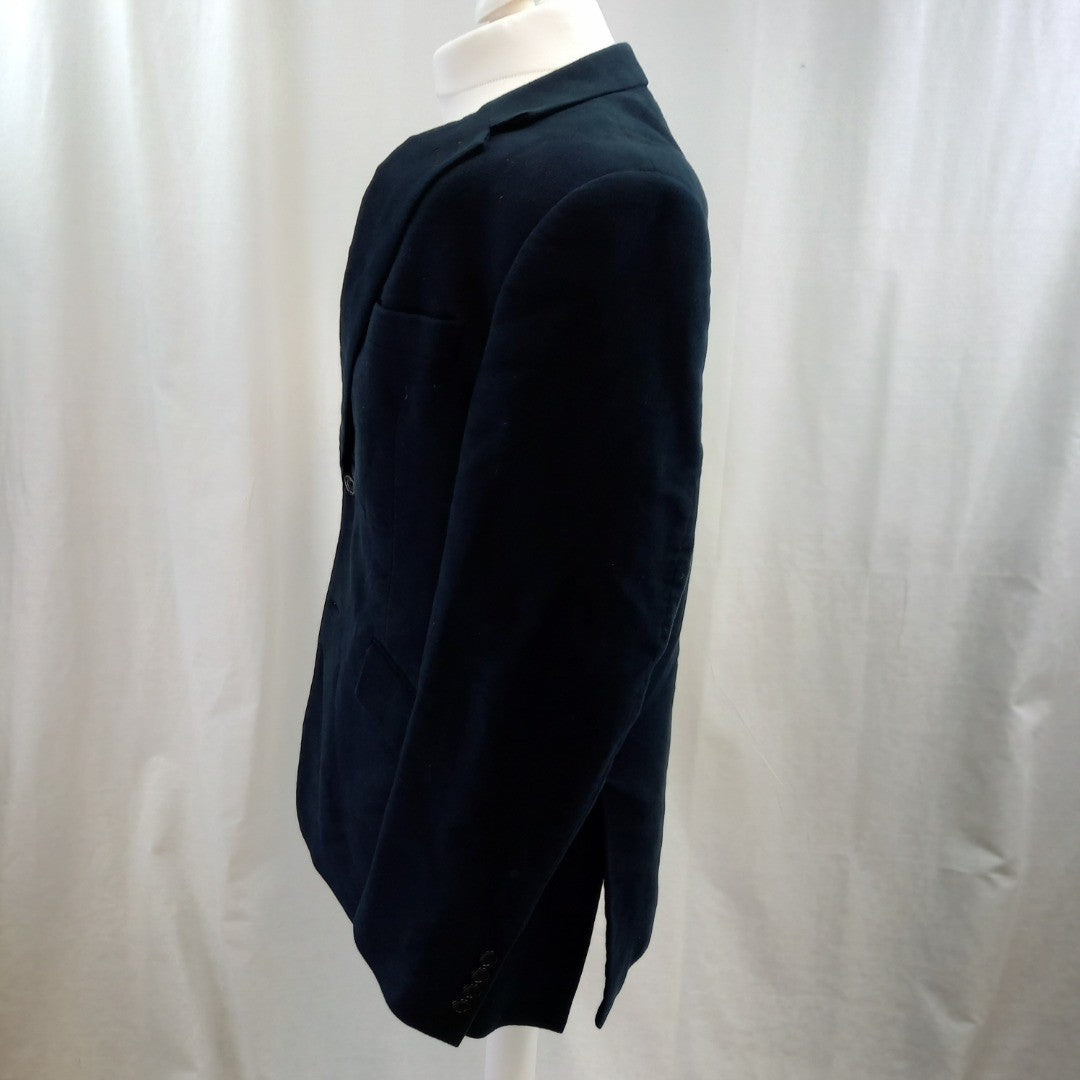 Austin Reed Blue Blazer Pure Cotton UK XL Excellent