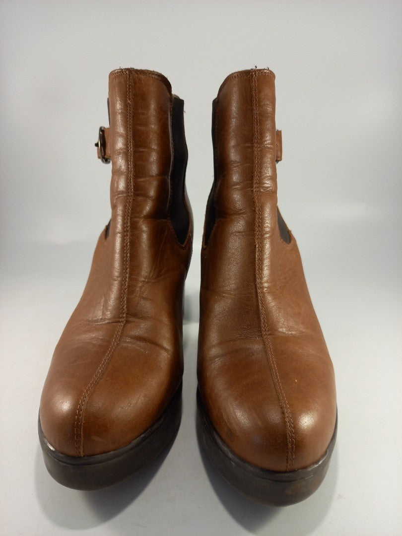 Russell & Bromley Brown Platform Chelsea Boots Size 6Excellent Condition