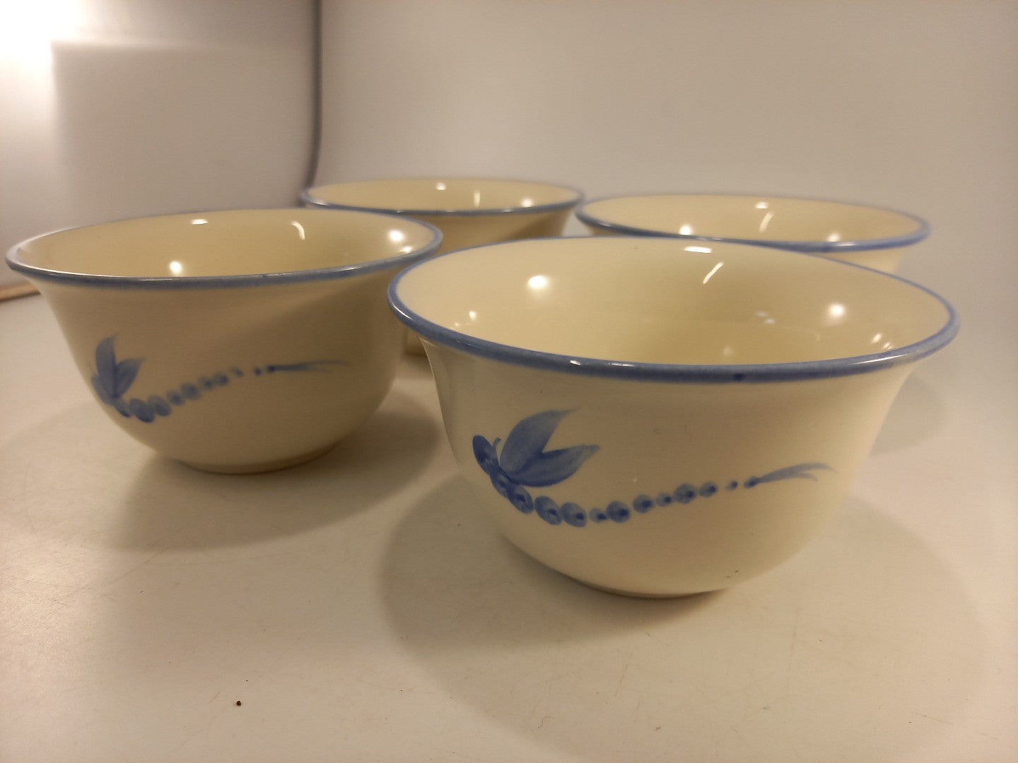 Poole Pottery Blue Dragonflies Small 4.5" Bowls Excellent Condition Rare