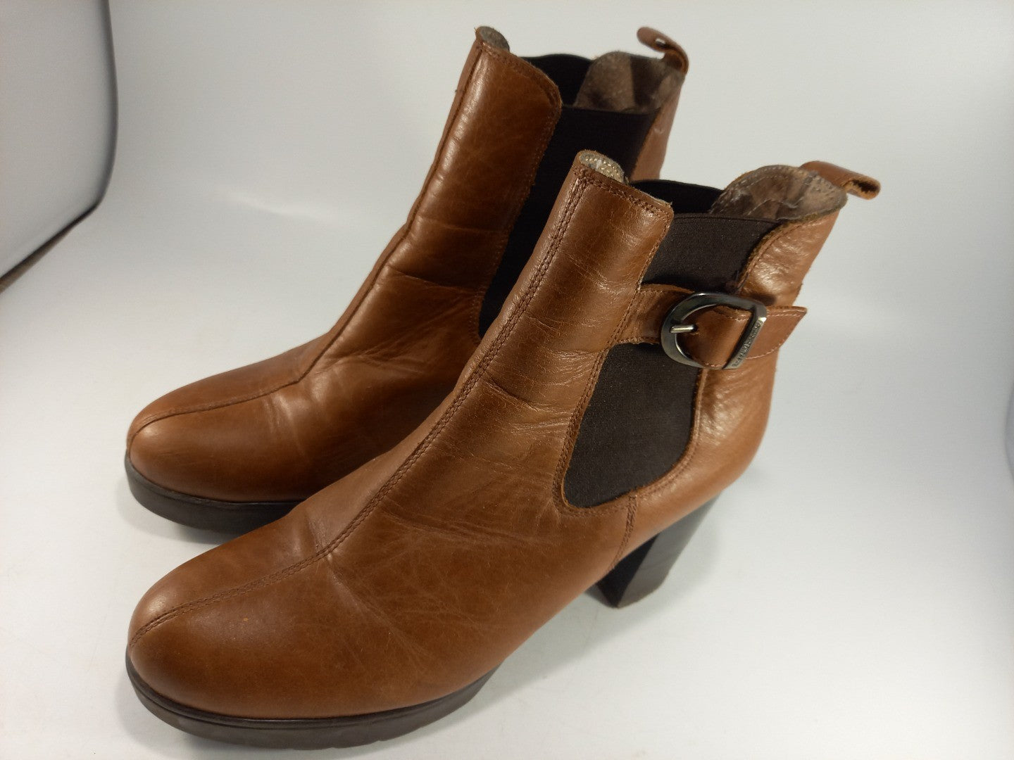 Russell & Bromley Brown Platform Chelsea Boots Size 6Excellent Condition