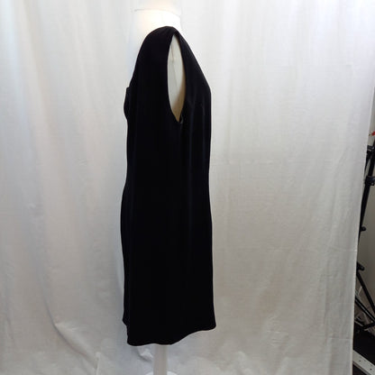 Maka Luxe Black Dress Vintage Italian Lined UK 14 Good