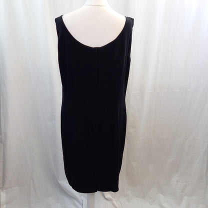 Maka Luxe Black Dress Vintage Italian Lined UK 14 Good