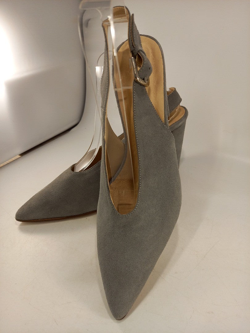 Kin Grey Suede Block Heels Shoes by John Lewis Size 8 Brand New