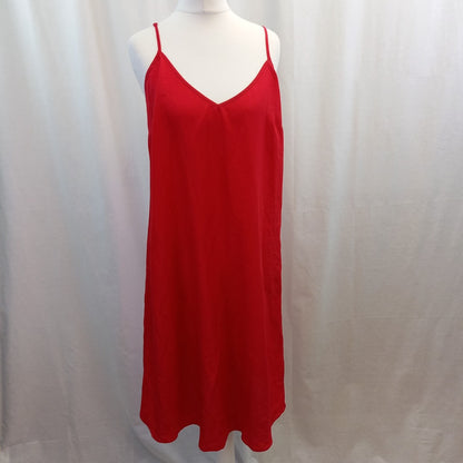 Hush Red Dress With Red Slip Dress Hilja Frill Dress UK 12 BNWT £110 RRP