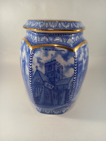 lidded ginger jar ringtons wade hexagonal vase cathedral york ripon hexan durham