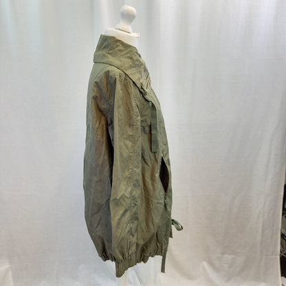 Wallis Green Long Raincoat Womens UK M Good