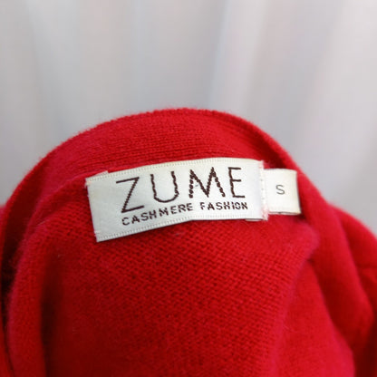 Zume Red Cashmere Cardigan Diamante Buttons UK S Excellent