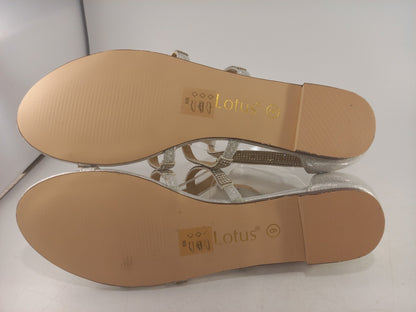 Lotus Silver Diamante Gladiator Style Sandals Size 6 Brand New