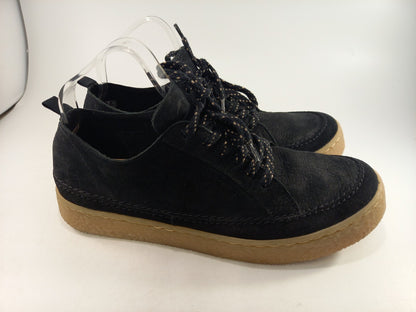 Clarks Black Suede Lace Up Shoes Size 6.5D Contour Cushion Nearly New