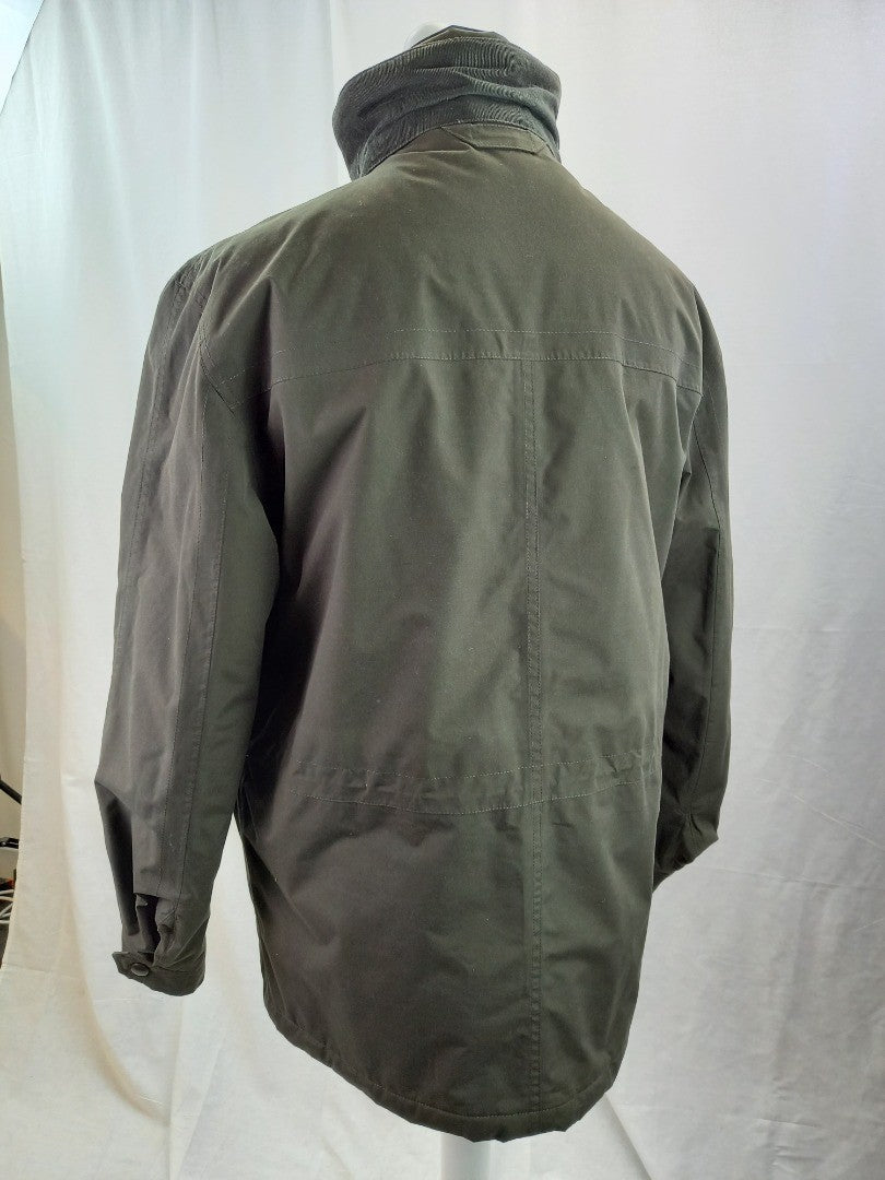 Brook Taverner Green Khaki Padded Full Zip Jacket - Size 42R