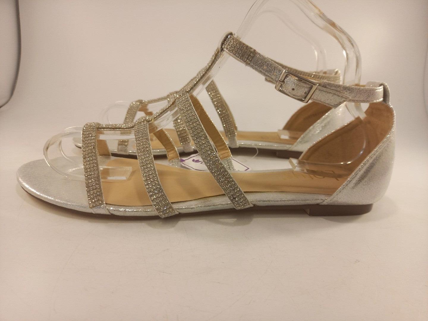 Lotus Silver Diamante Gladiator Style Sandals Size 6 Brand New