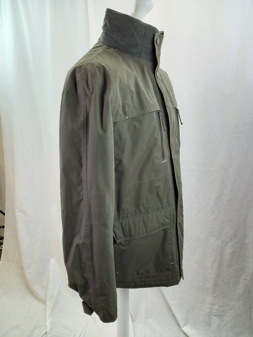 Brook Taverner Green Khaki Padded Full Zip Jacket - Size 42R