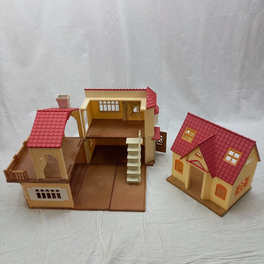 Sylvanian Families House Bundle Red Roof Townhouse Good Vintage