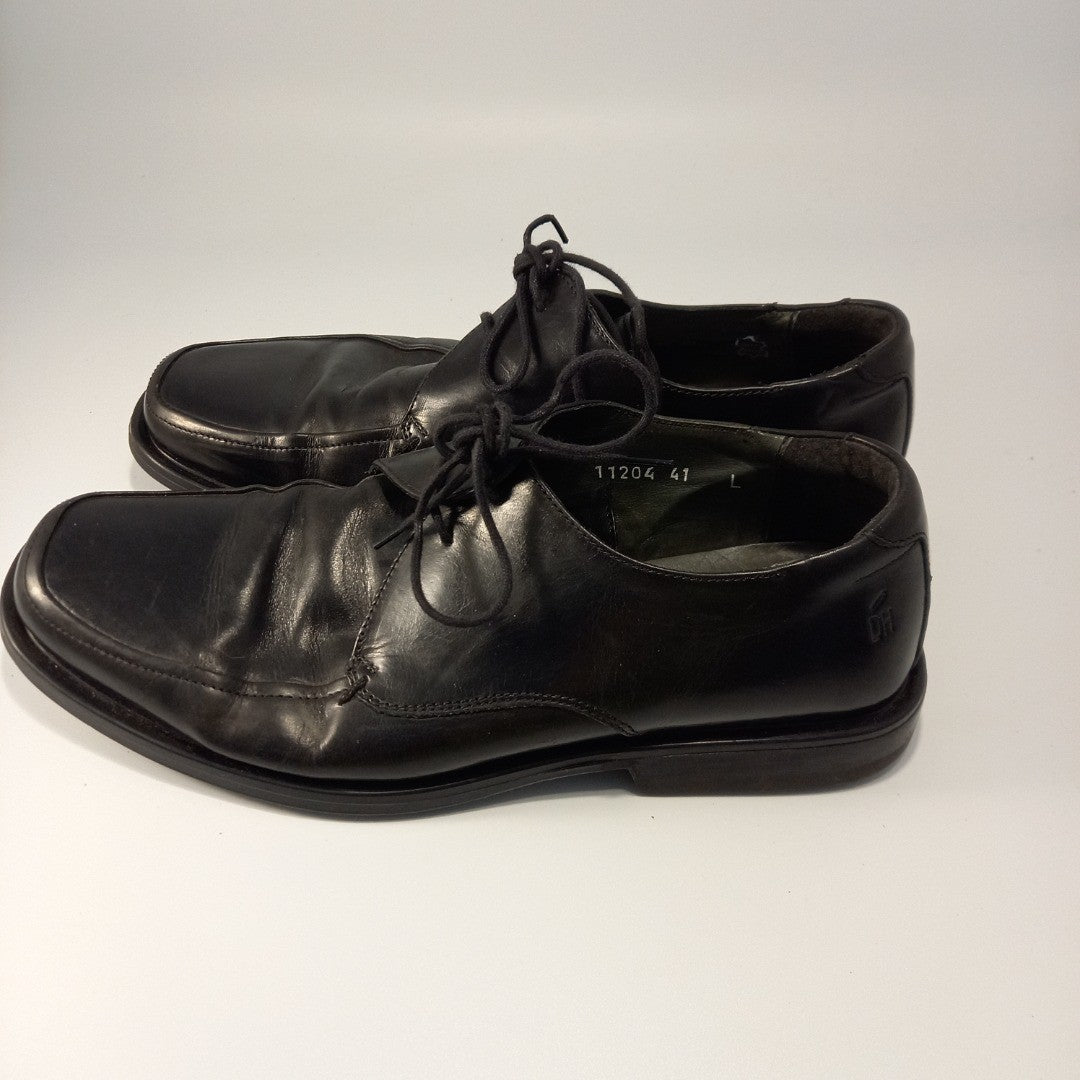 Daniel Hechter Black Smart Shoes Leather Mens UK 7