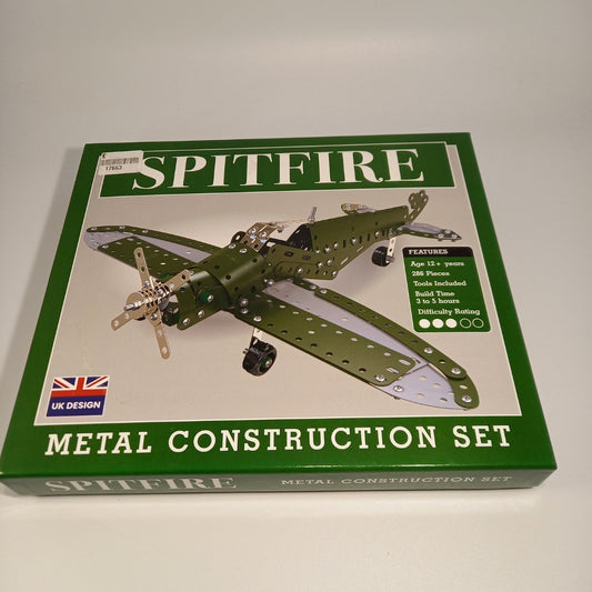 Spitfire Metal Construction Set 286 Piece 12+ Years Original Box Complete Excellent