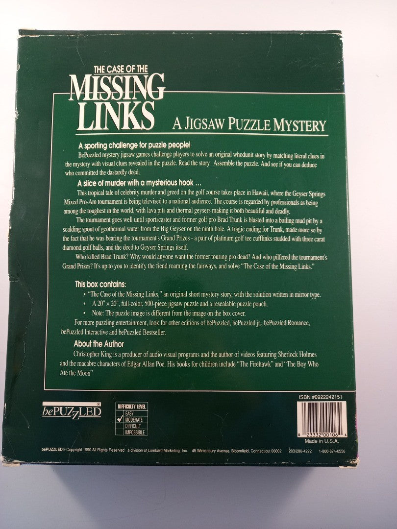 jigsaw puzzle mystery missing links golf game story christopher king be puzzled