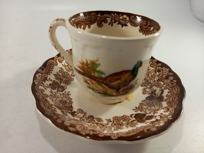 Royal Worcester Palissy Game Series Small Cup & Saucer Vintage Excellent Condition