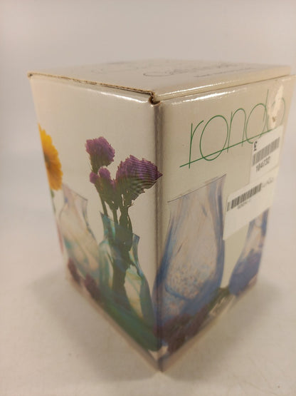 Rondo By Caithness Lilac Small Glass Vase 4151 Brand New In Box