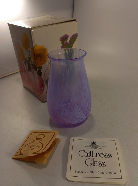 Rondo By Caithness Lilac Small Glass Vase 4151 Brand New In Box