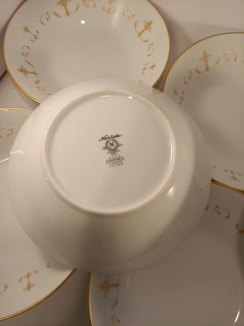 Noritake Courtney Soup Bowl #6520 7.5" Set of 8 Excellent Condition