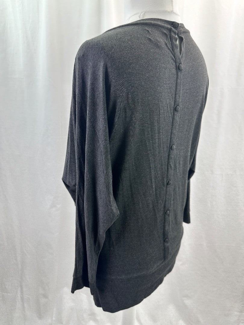 Hygge Charcoal Yoga Slouch Top UK 16 BNWT