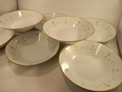 Noritake Courtney Soup Bowl #6520 7.5" Set of 8 Excellent Condition