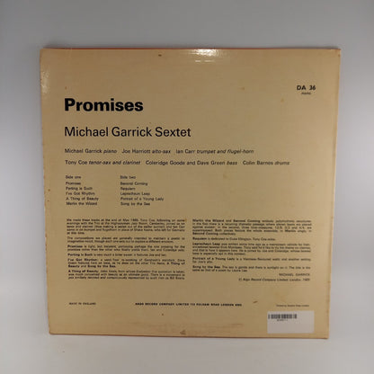 Michael Garrick Sextet Promises LP Vinyl Mono Deep Groove Rare 1965 Vintage