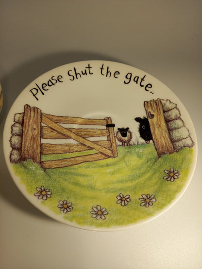 Roy Kirkman Please Shut the Gate Farmyard Fine Bone China Cup & Saucer Set