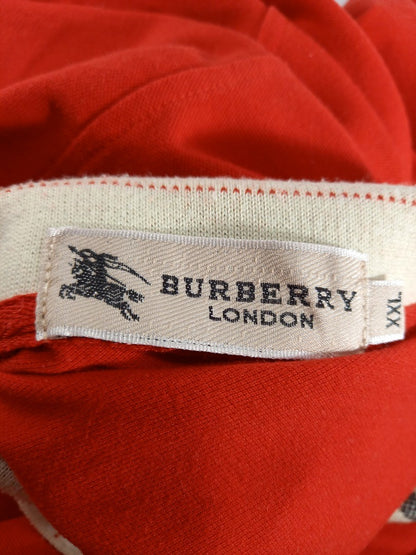 Burberry London Red Nova Check Collar Polo Shirt - Size XXL