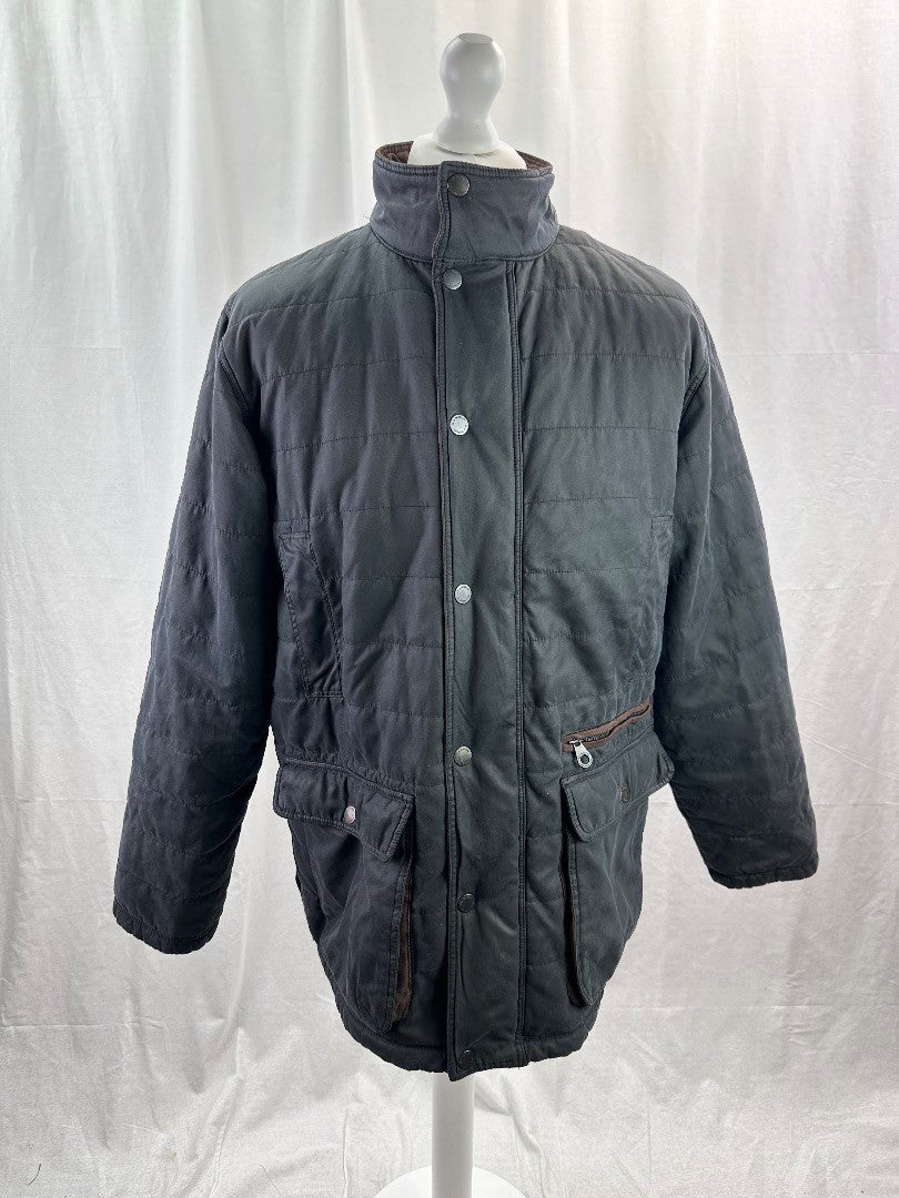 Jack Murphy Men's Padded Insulated Warm Jacket Coat Navy Size XL VGC