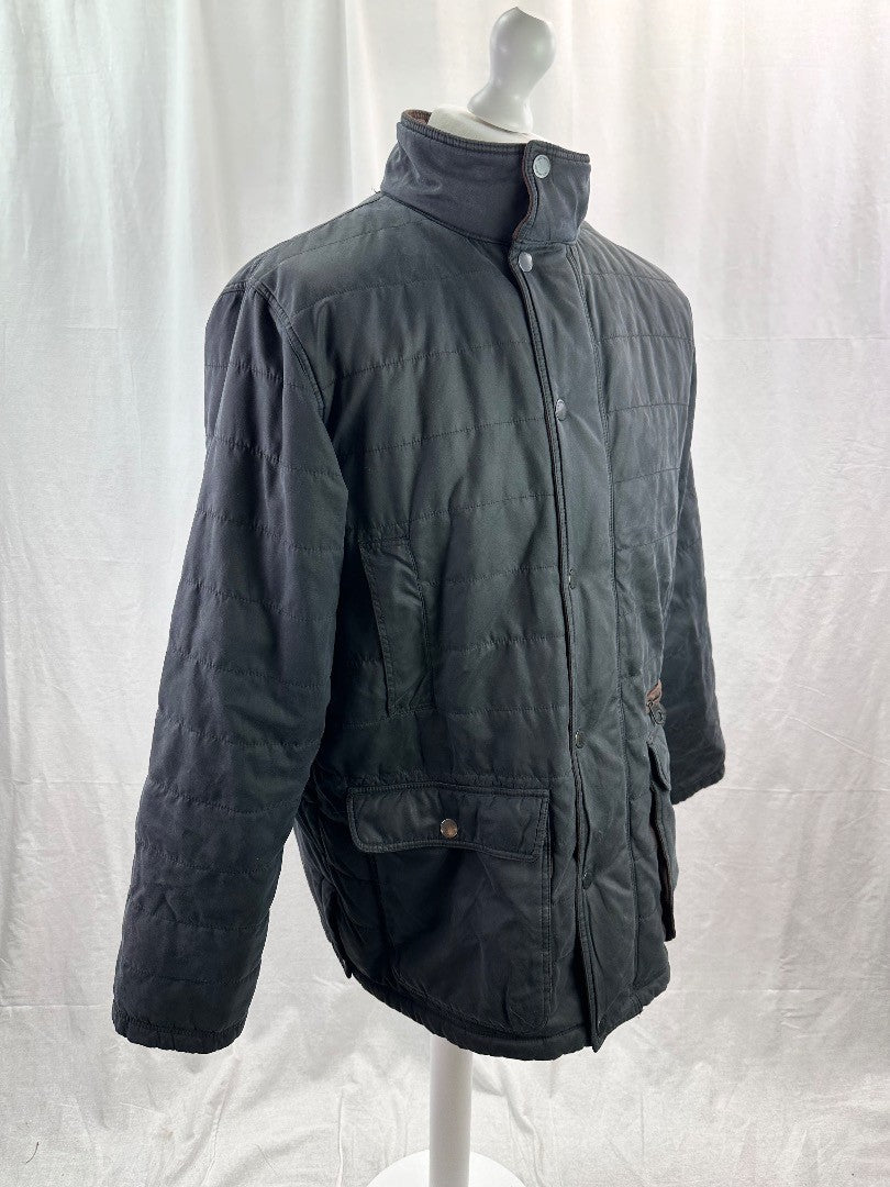 Jack Murphy Men's Padded Insulated Warm Jacket Coat Navy Size XL VGC