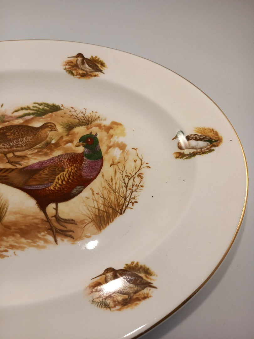 serving plate dish platter pheasant game country scene sovereign 16in diameter