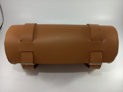 DUX Motorcycles Leather Tool Roll Bag With Straps. Tan Nearly New